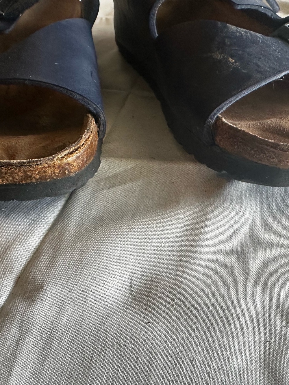 Navy women’s Birkenstocks - Picture 5 of 7